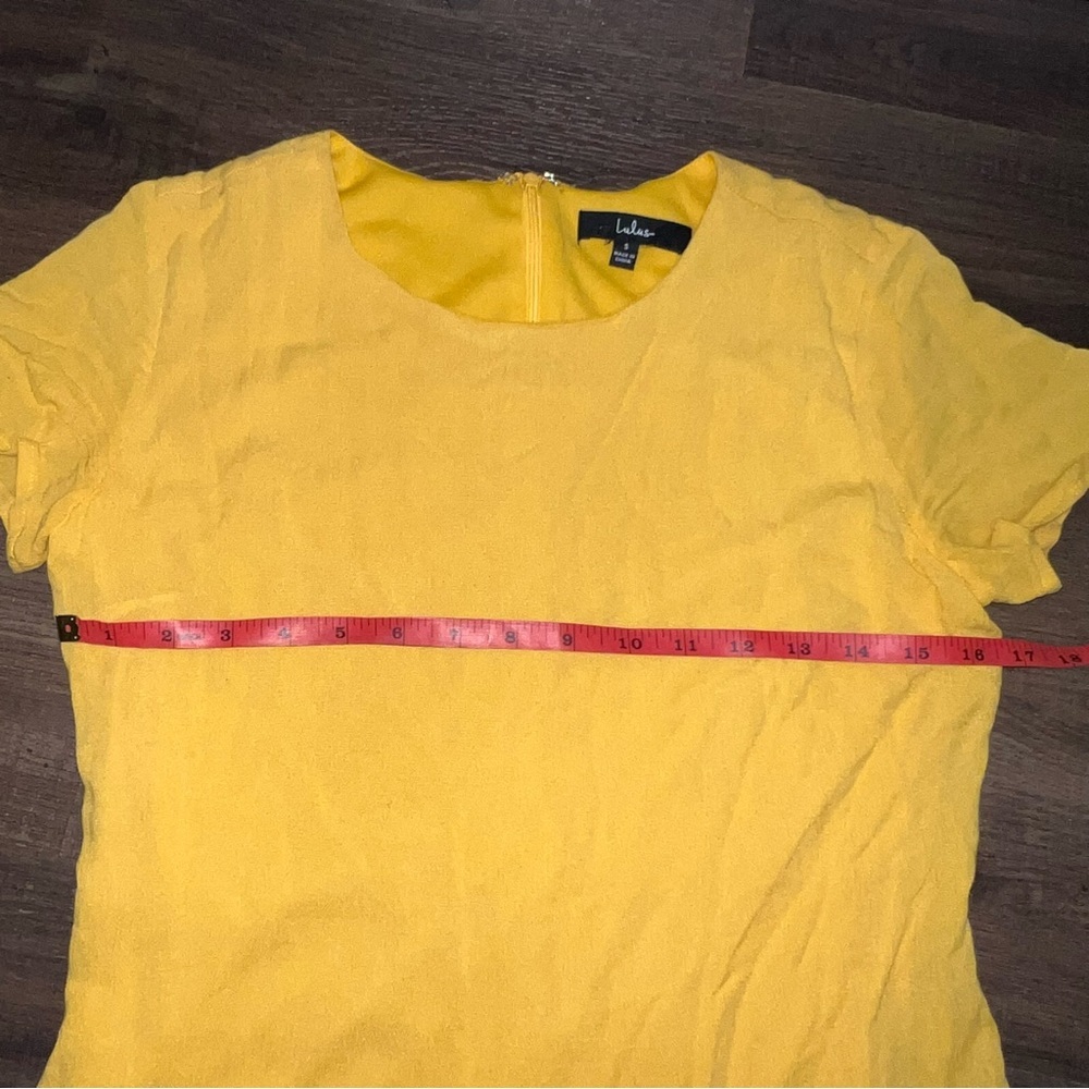 Lulu’s Golden Yellow Mini Dress - Picture 4 of 8